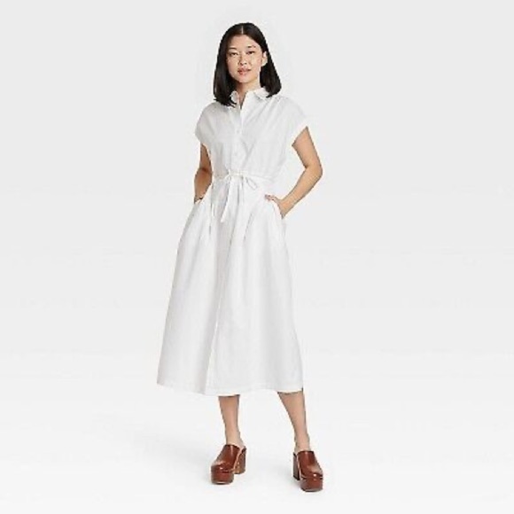 A New Day White Midi Shirt Dress - Picture 5 of 5